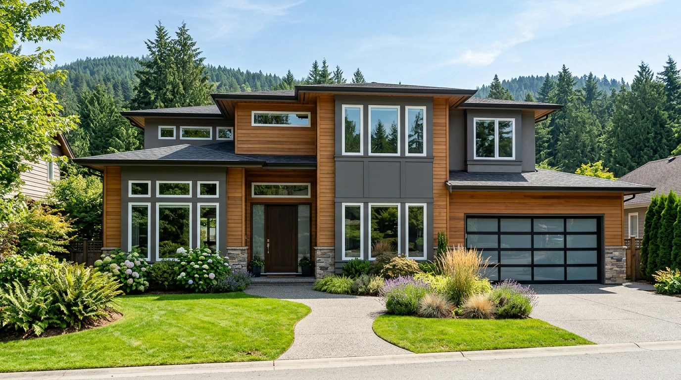 Energy-efficient vinyl window installation on single-family home in Coquitlam