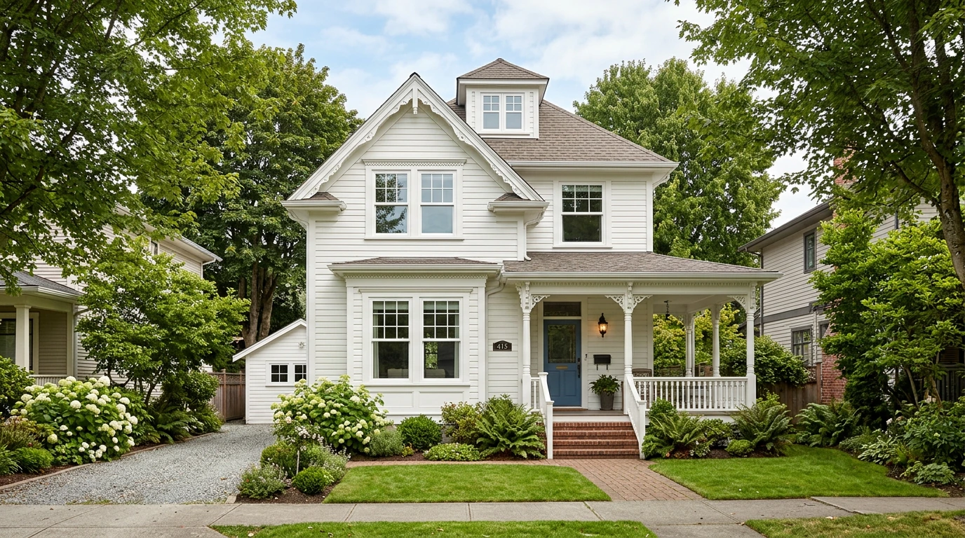 Heritage-sensitive vinyl window replacement on character home in New Westminster