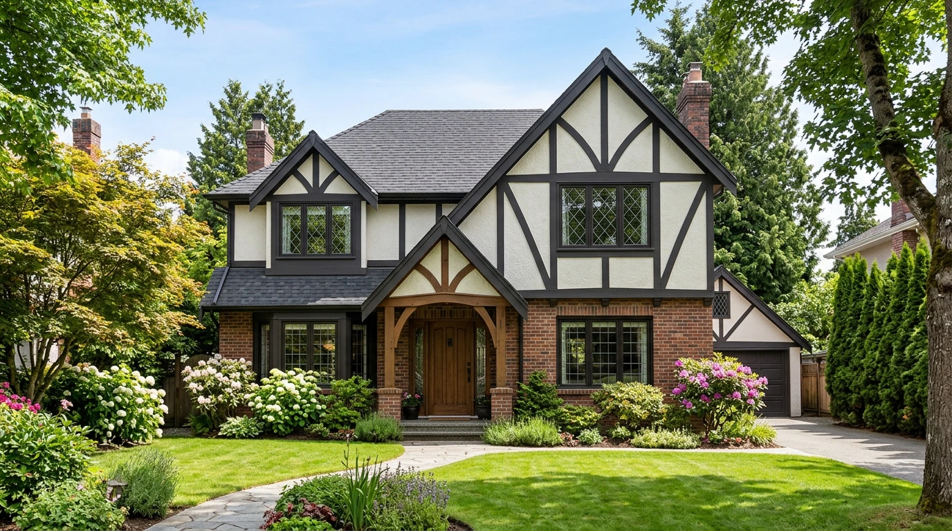 Tudor-style vinyl window upgrade preserving heritage charm in Richmond