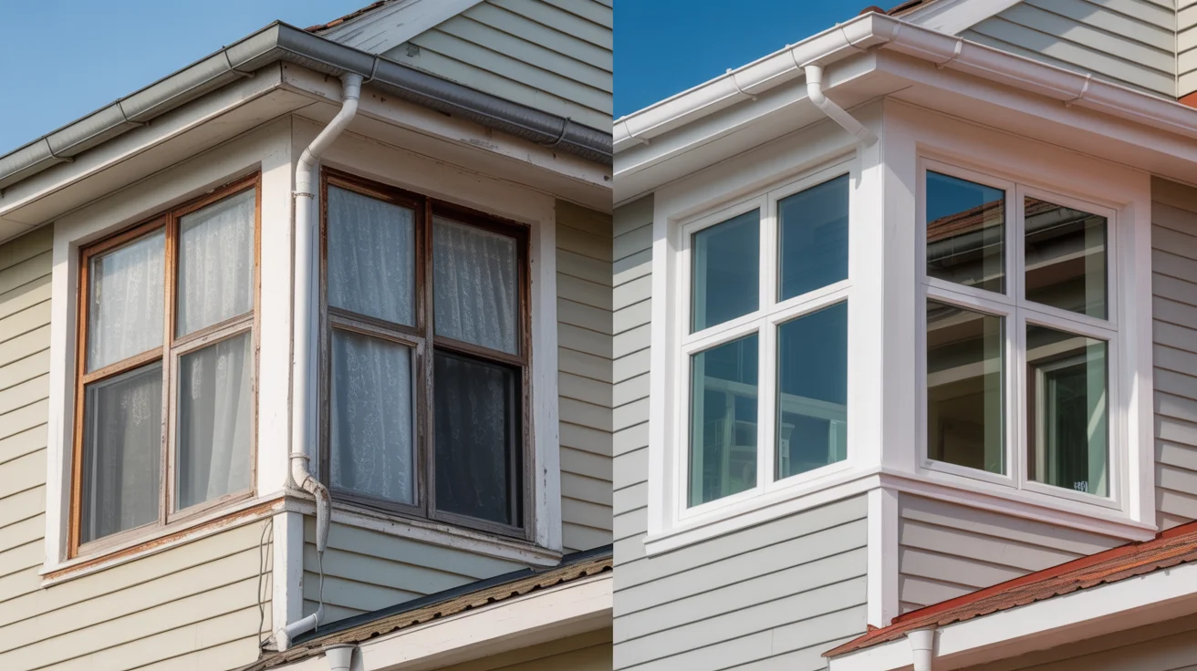 Before & After — Single-Pane to vinyl